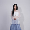 라벤틱 시스루 도트 롱슬리브