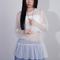 라벤틱 시스루 도트 롱슬리브